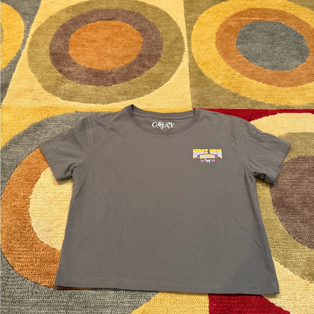GOAT USA Women’s Summer Tour Crop Top Pepper Grey Preppy Style Size Medium